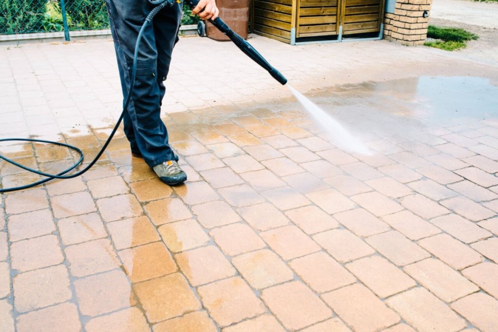 remove stains from concrete patio