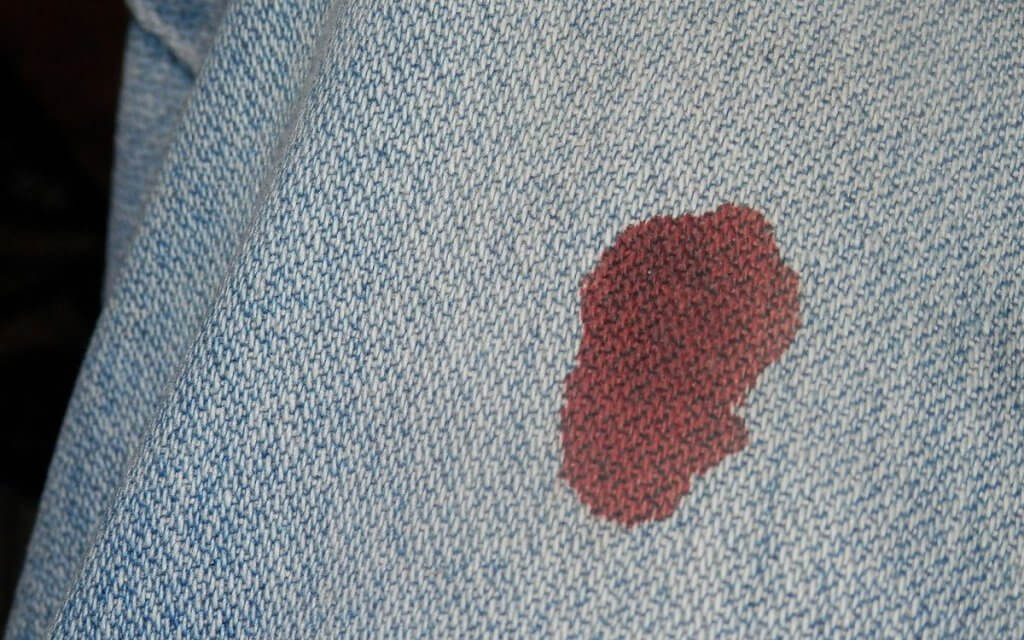 get blood out of jeans