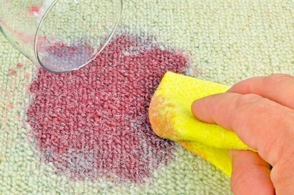 get blueberry stains out of carpet