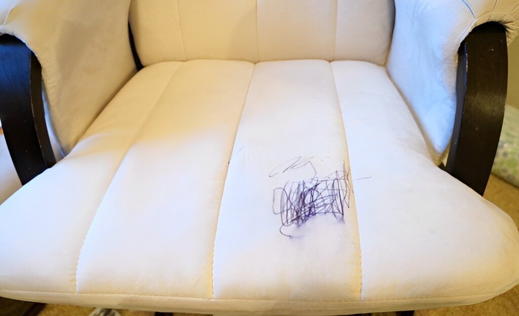 remove ink stain on Faux Leather